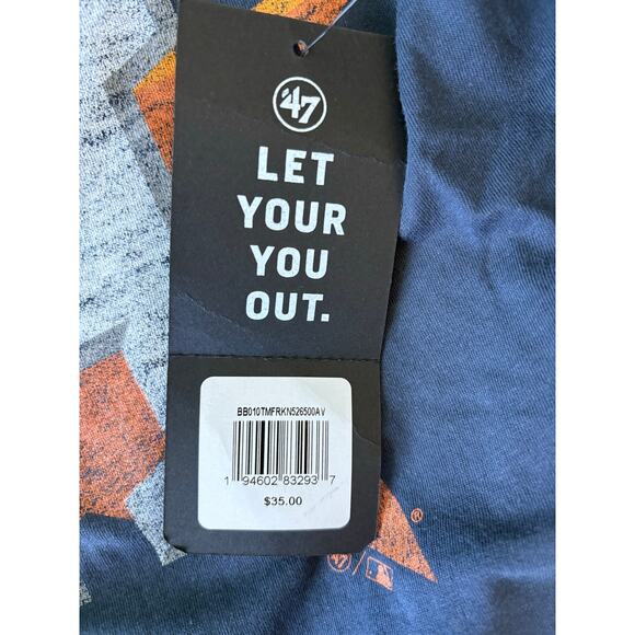 '47 Men's Houston Astros Premium Franklin T-Shirt Blue Size Small Baseball MLB - Picture 7 of 7